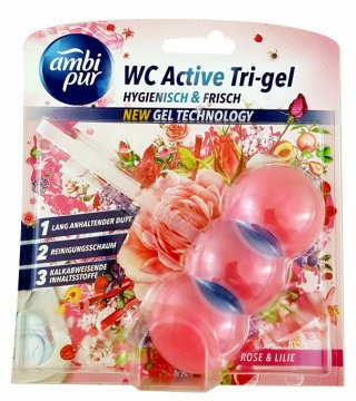 Ambi Pur Wc Kulki Active Tri Gel Rose & Lily (45g) Ean: 8435495824992