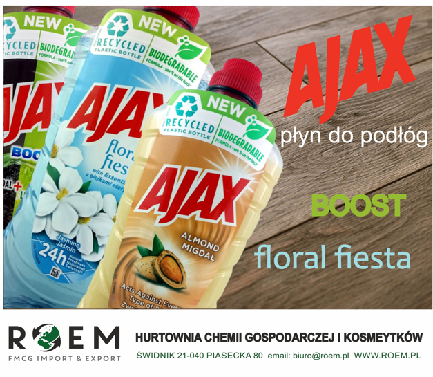 Hurtownia chemii gospodarczej - Ajax płyn do mycia podłóg
